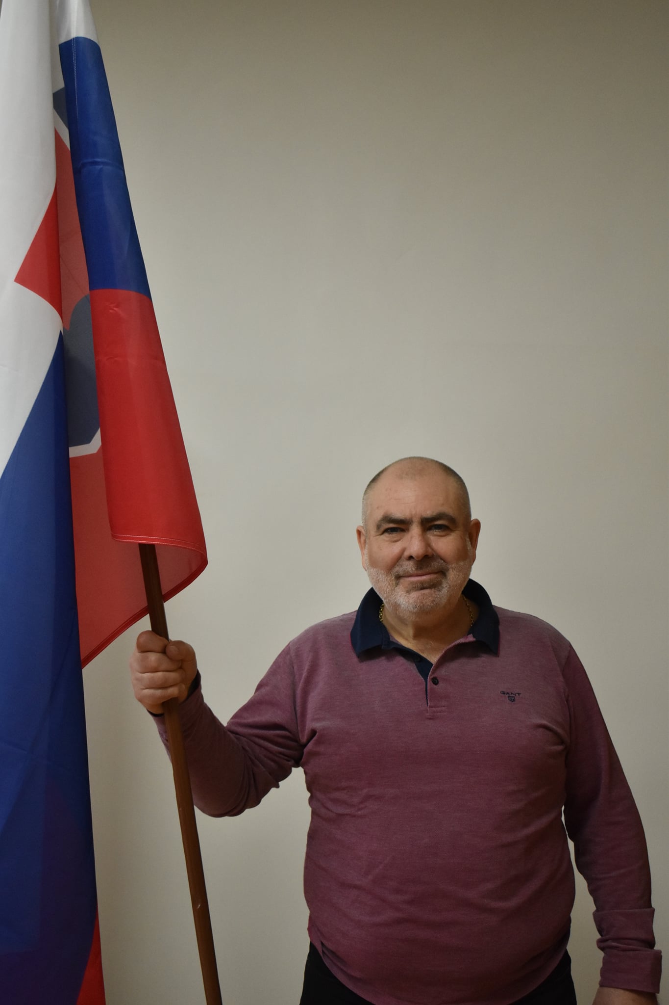 Zdenko Čambal s vlajkou